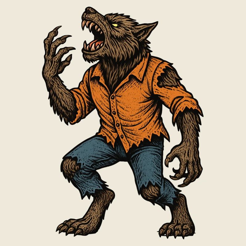 Gruseliger Werwolf - Halloween