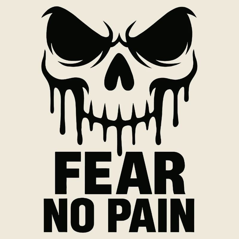 Fear No Pain Crâne Gym Motivation