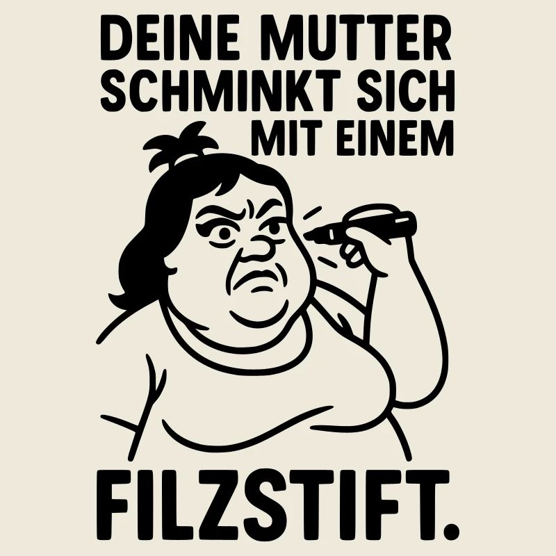 Ta blague de mère, maquillage stylo à pointe de feutre