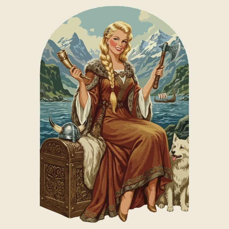 Norwegian woman with dog
