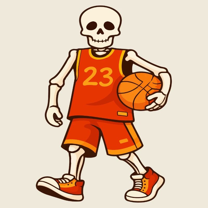 Maillot Skeleton Hoops 23