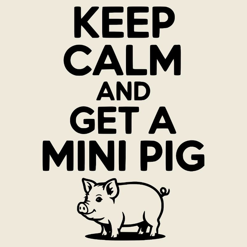 Bleib ruhig und ein Schwein