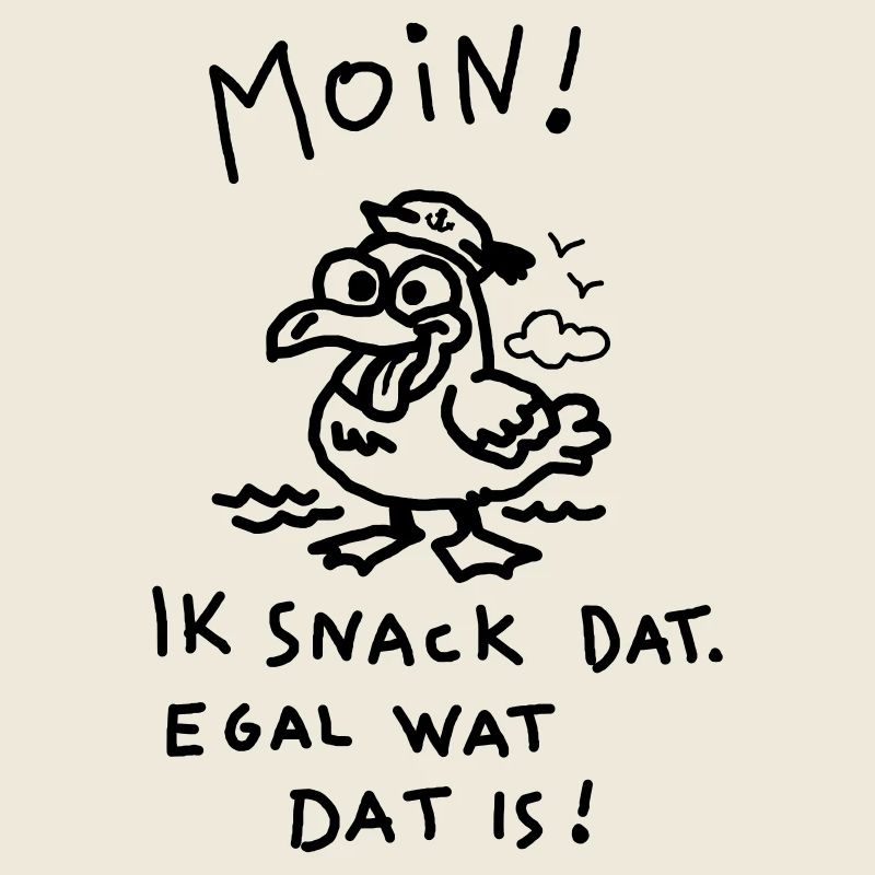 Moin Dämliche Möwe Witzig Kinder Motiv 