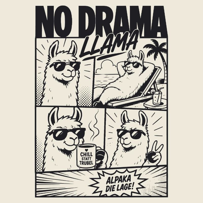 No Drama Llama Cool Alpaka Comic