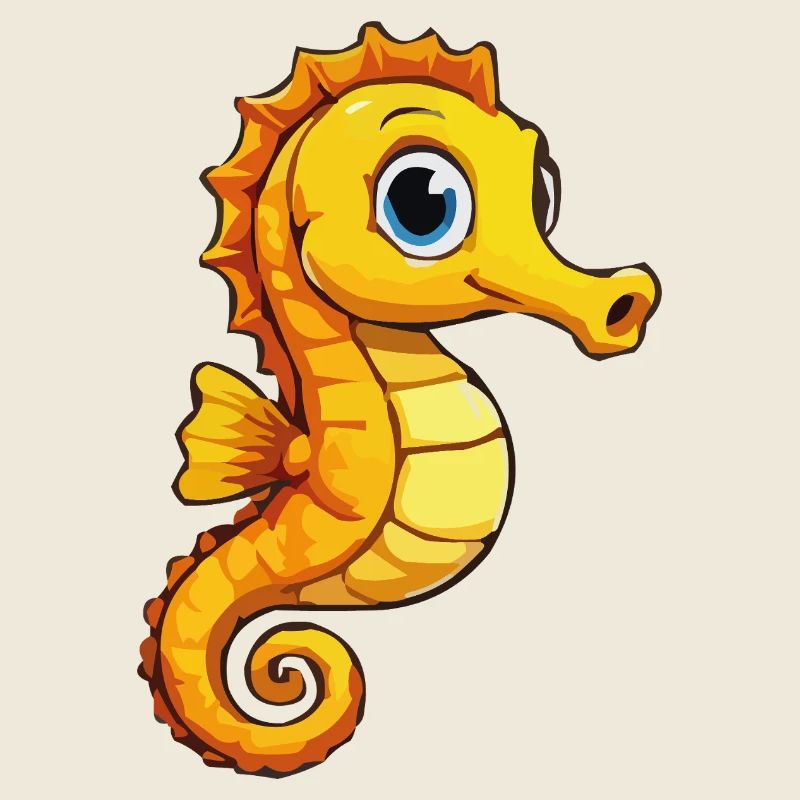 Cuddly Seahorse Cartoon