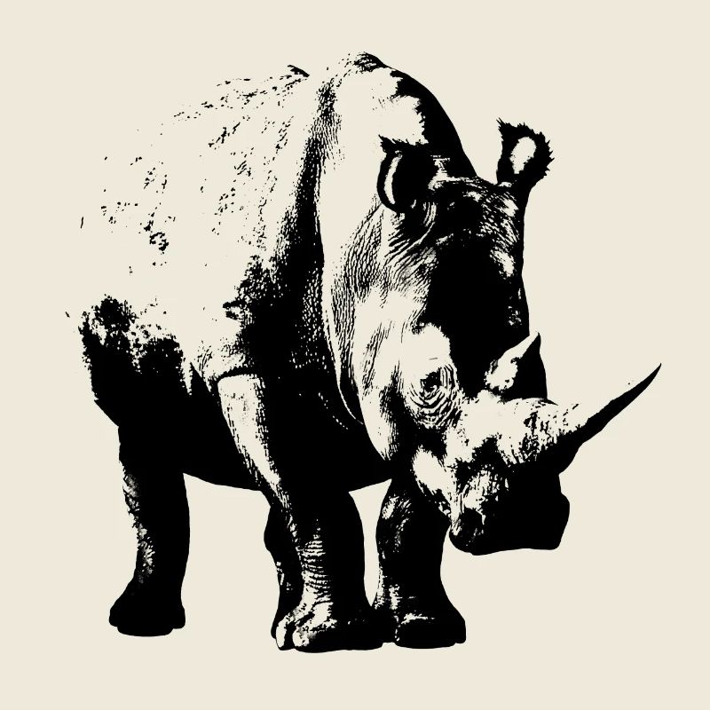 White Rhinoceros (shadow only)