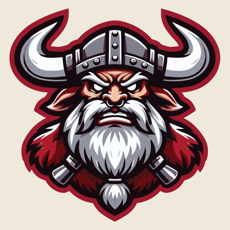 Vikings enragés avec des cornes de taureau