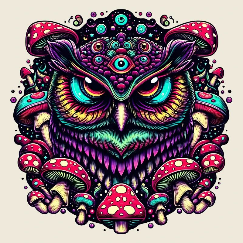 Hibou psychédélique