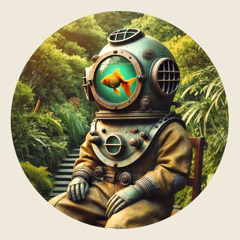 Fish in Diving Suit - Round
