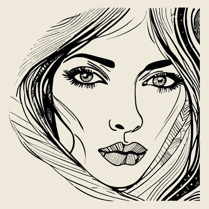 Sensual Woman's Head