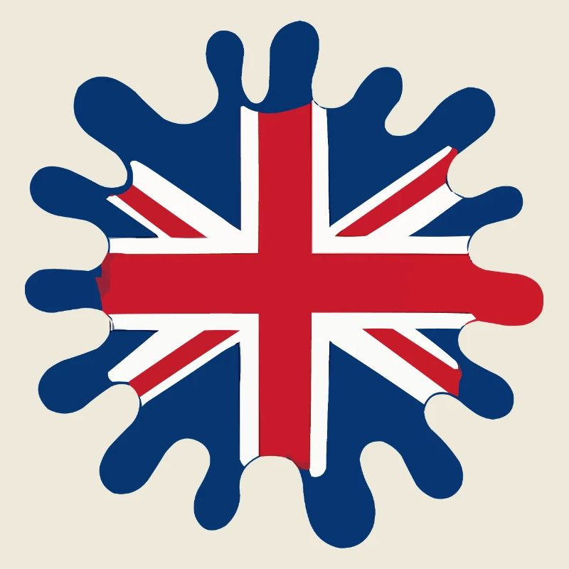england fahne klecks