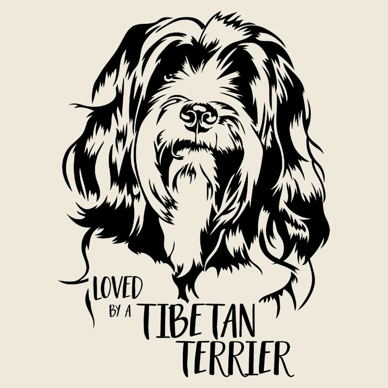 Loved by a Tibetan Terrier Spruch Hunde Wilsigns