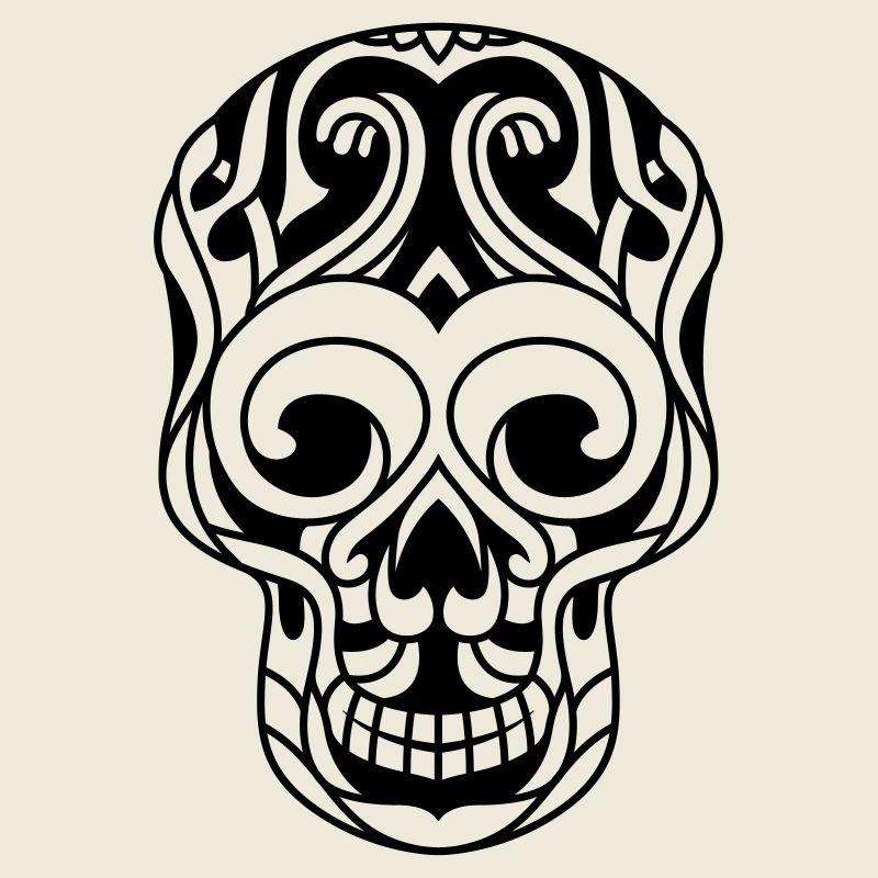 Dekoriert Schädel Stammes-