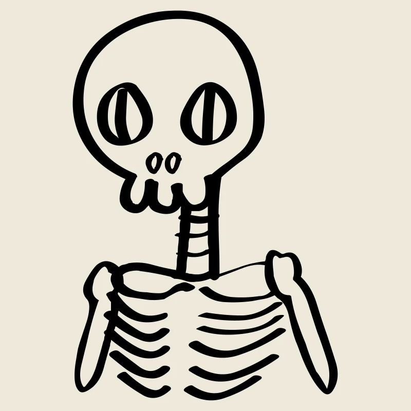 Gerippe Skelett Comic Halloween