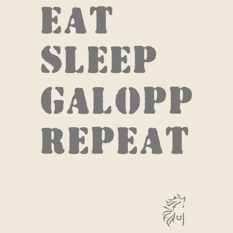 Eat Sleep Galopp Repeat - Pferd Reiten VECTOR