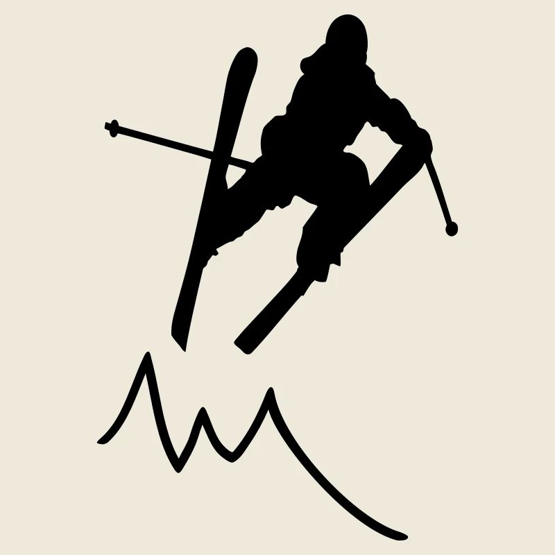 Skispringerkontur mit Berg / Skifahrer III
