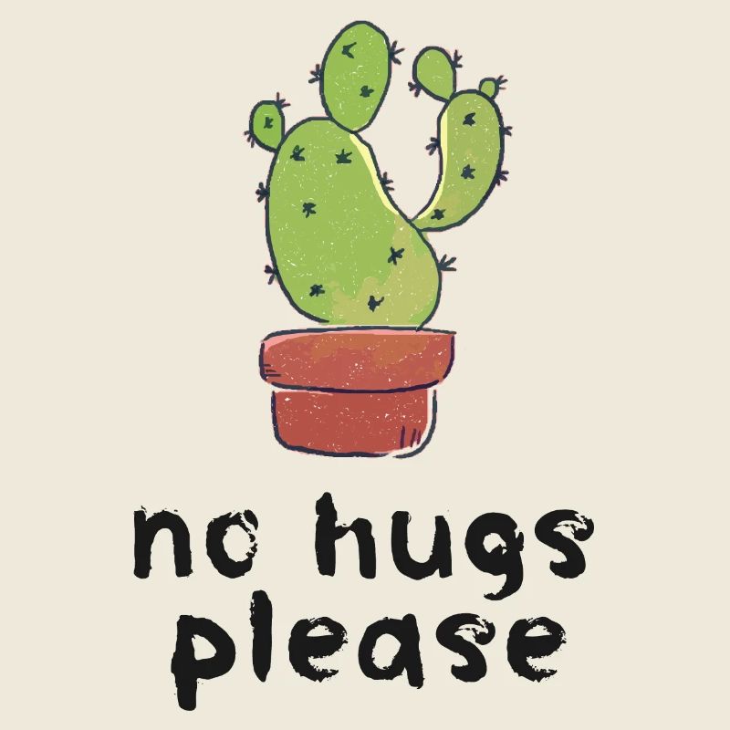 Cactus No Hugs Please Humor
