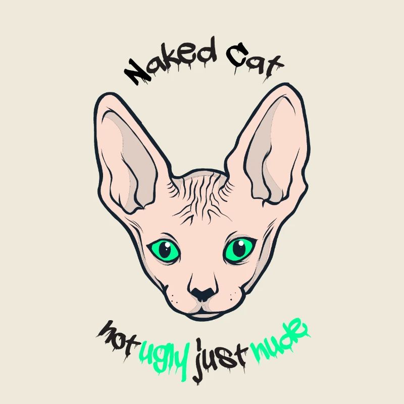 Naked Cat- lustiges Sphynx-Katzendesign
