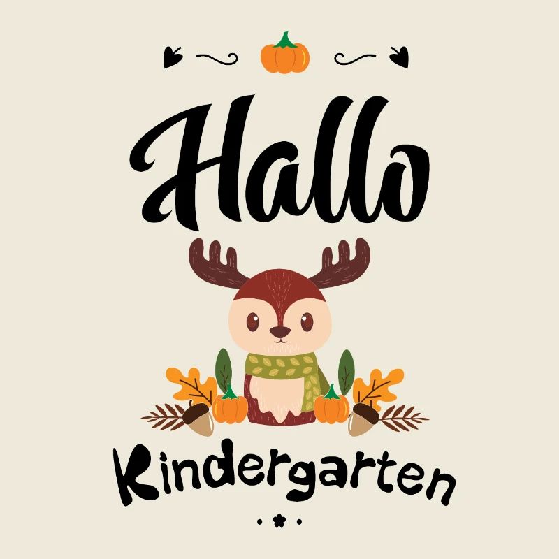 süßes Elch Design mit Herbstmotiven