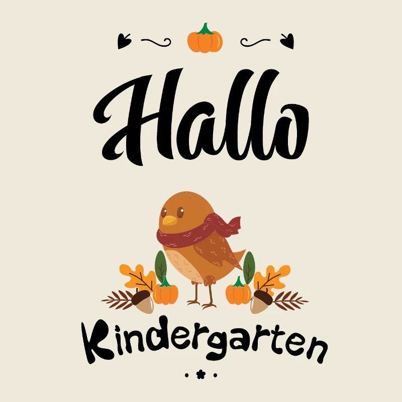 süßes Vogel Design mit Herbstmotiven