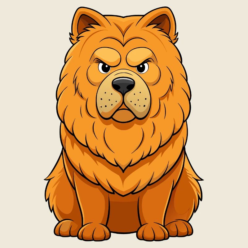 Serious Chow Chow Art numérique