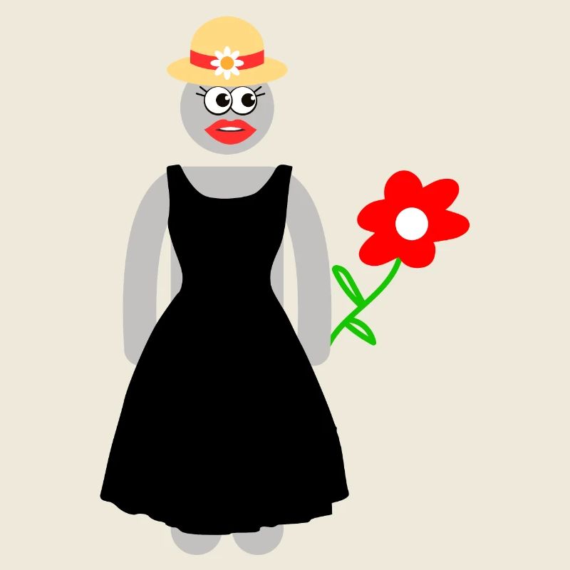 Frau hält eine Rose in der Hand