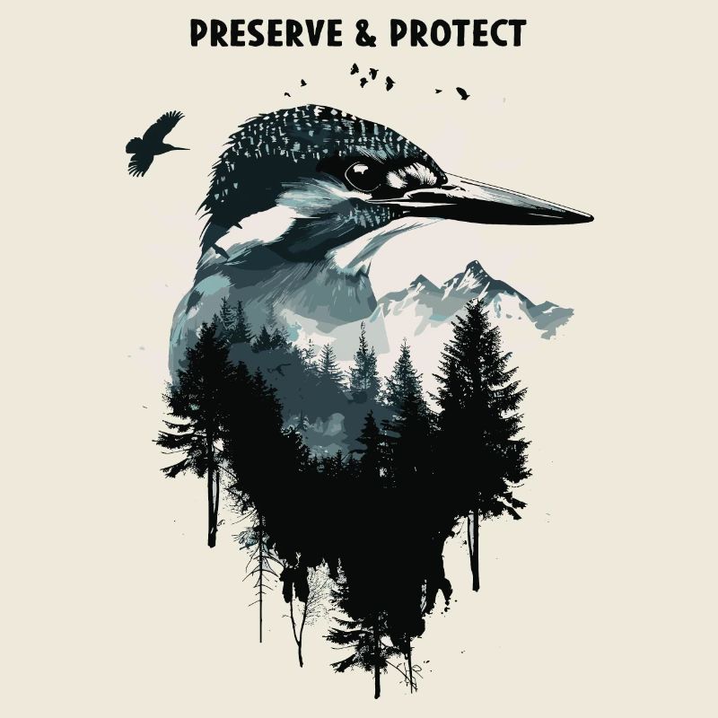 Preserve & Protect Kingfisher Bird