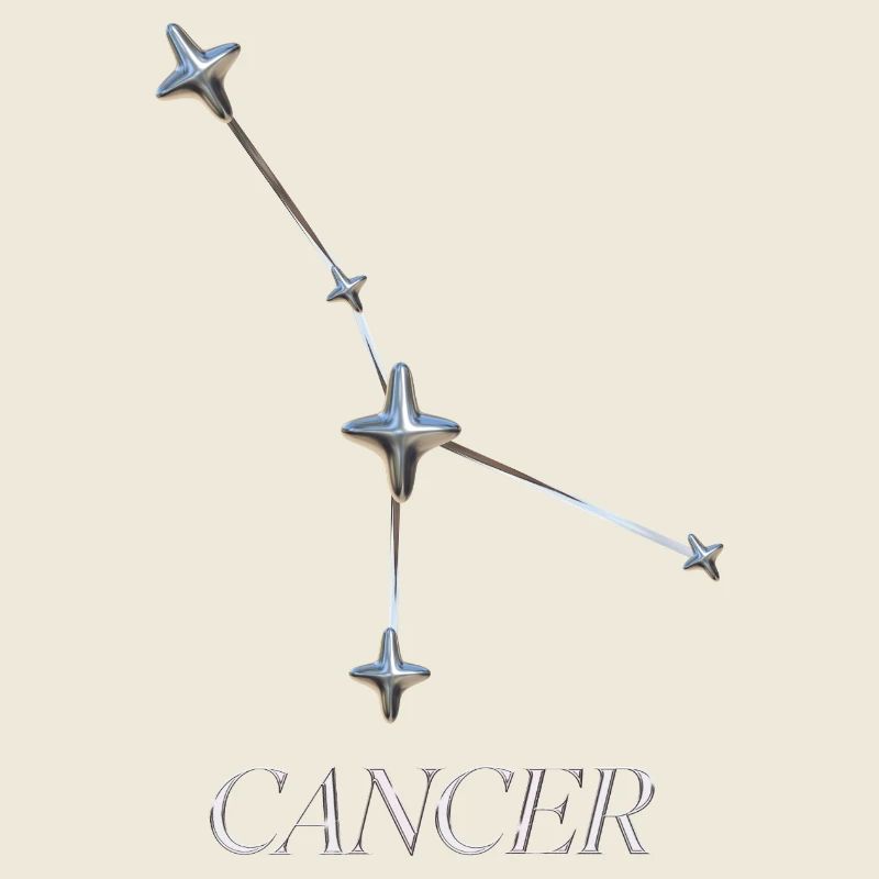 Cancer Sternbild – Silber Minimal-Konstellation