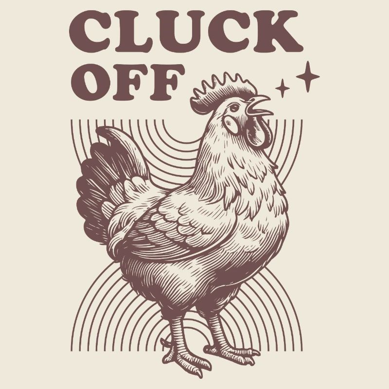 Humorvolles Huhn mit Text