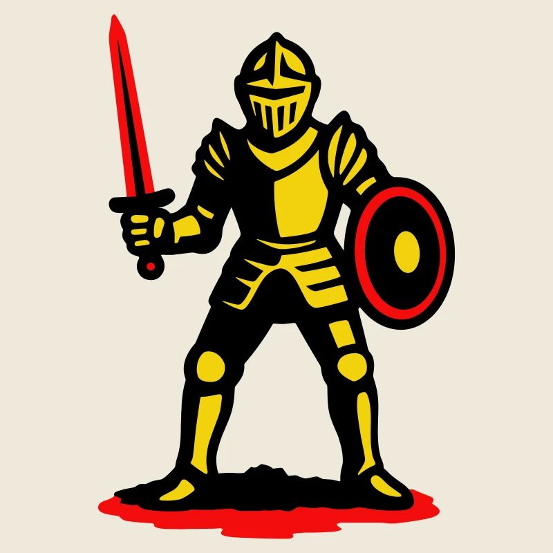 Chevalier jaune à l’épée rouge