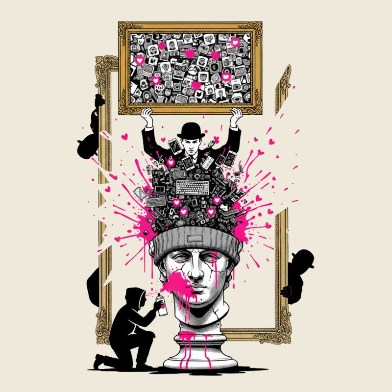 Sculpture de tête PopCollage