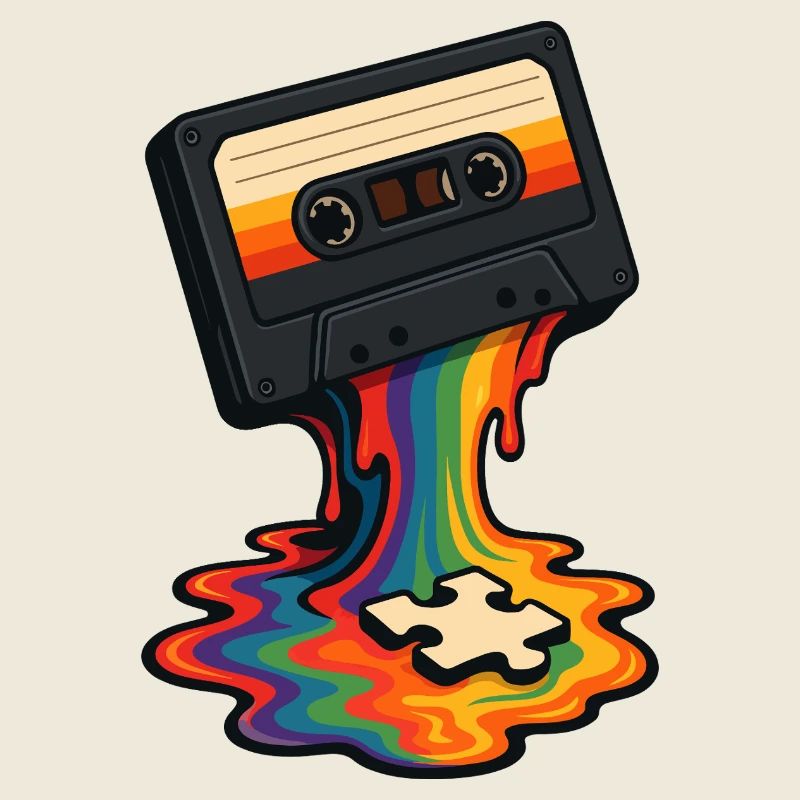 Rainbow Cassette Melt Puzzle