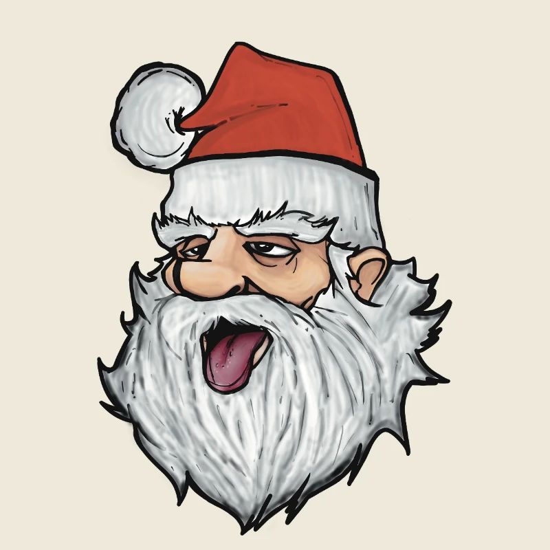 Lustiger Weihnachtsmann mit roter Mütze