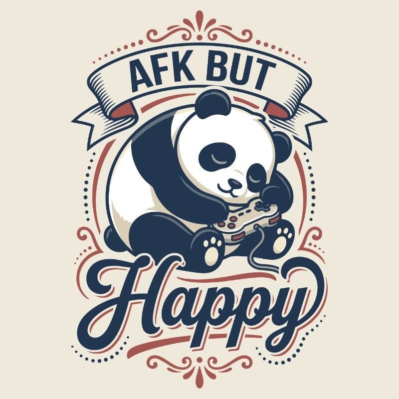 AFK Panda Happy Gaming-Design
