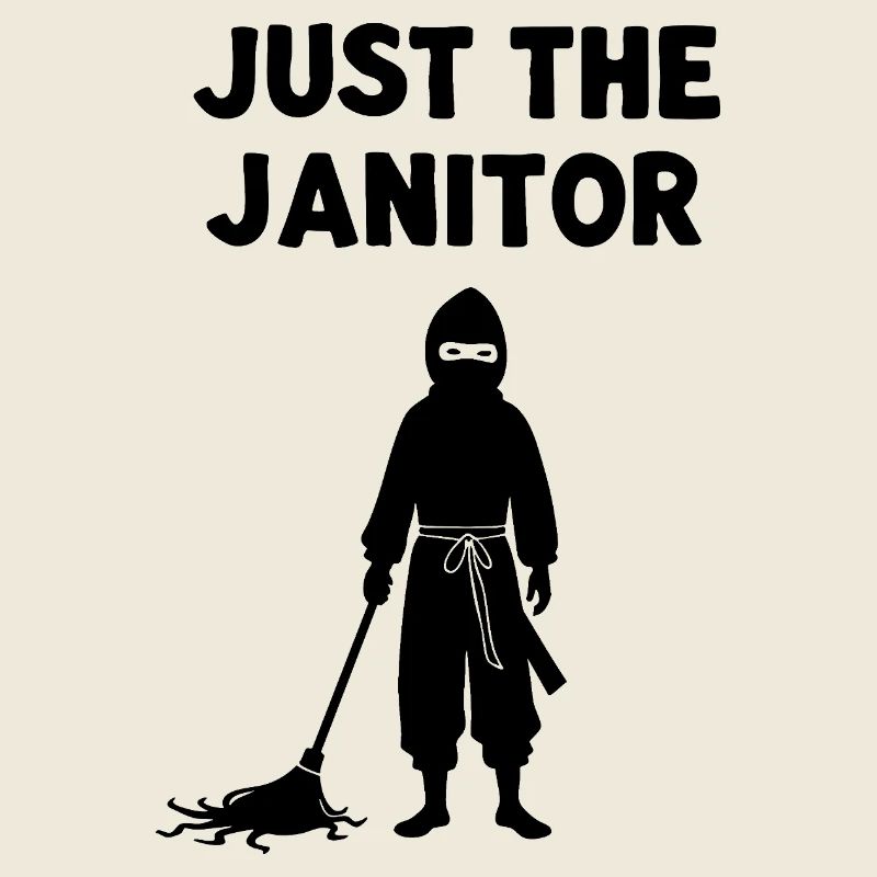 Just The Janitor – Ninja Humor Spruch