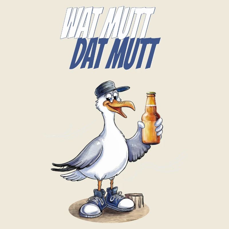 Wat mutt dat mutt Seagull Party North Sea Humor