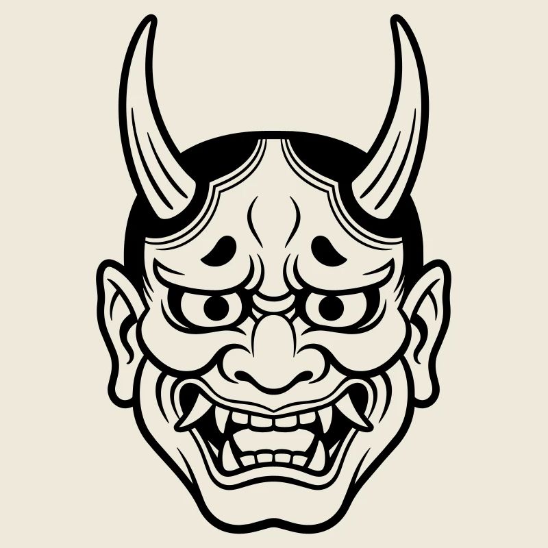 Masque démoniaque japonais