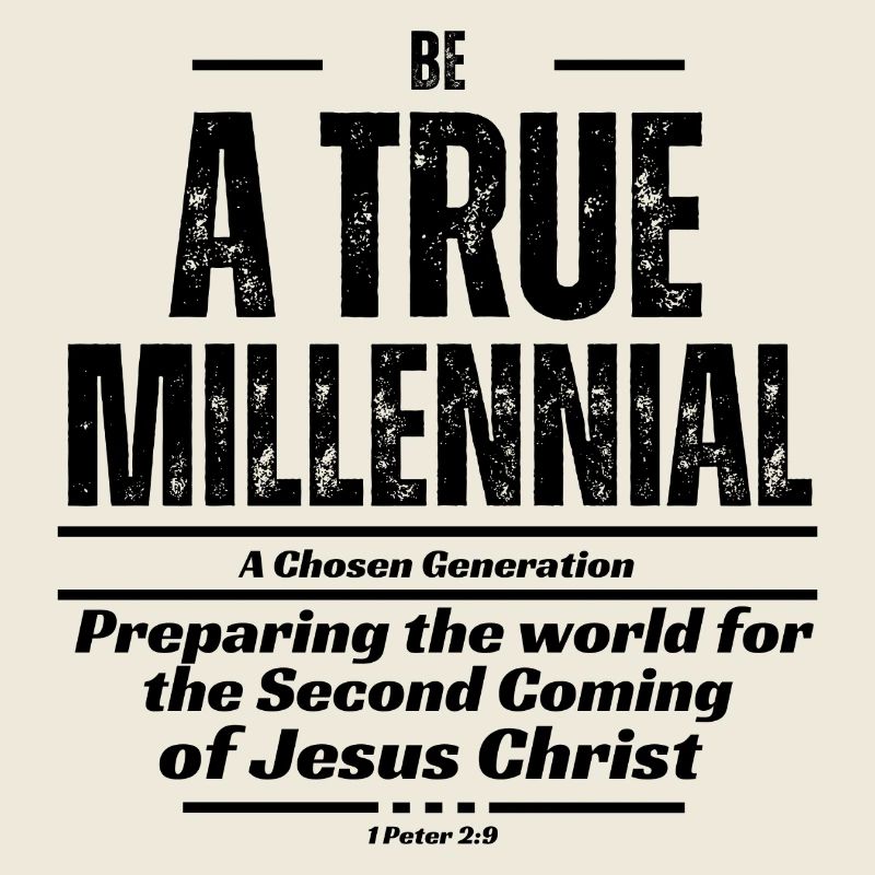 Sei ein wahrer Millennial - Schwarzer Text