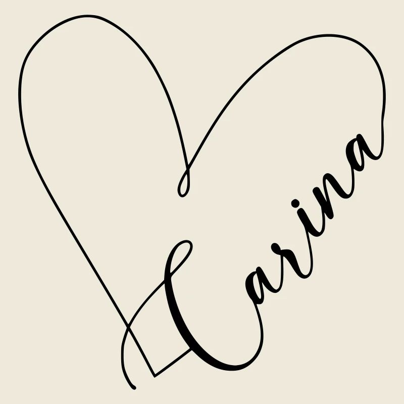 Carina Name Heart Line