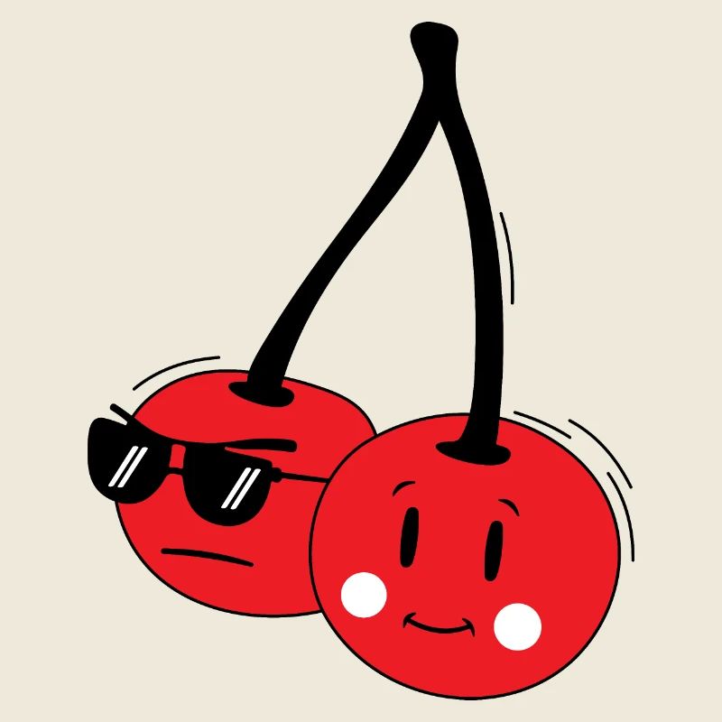 Refroidir deux cerises rouges