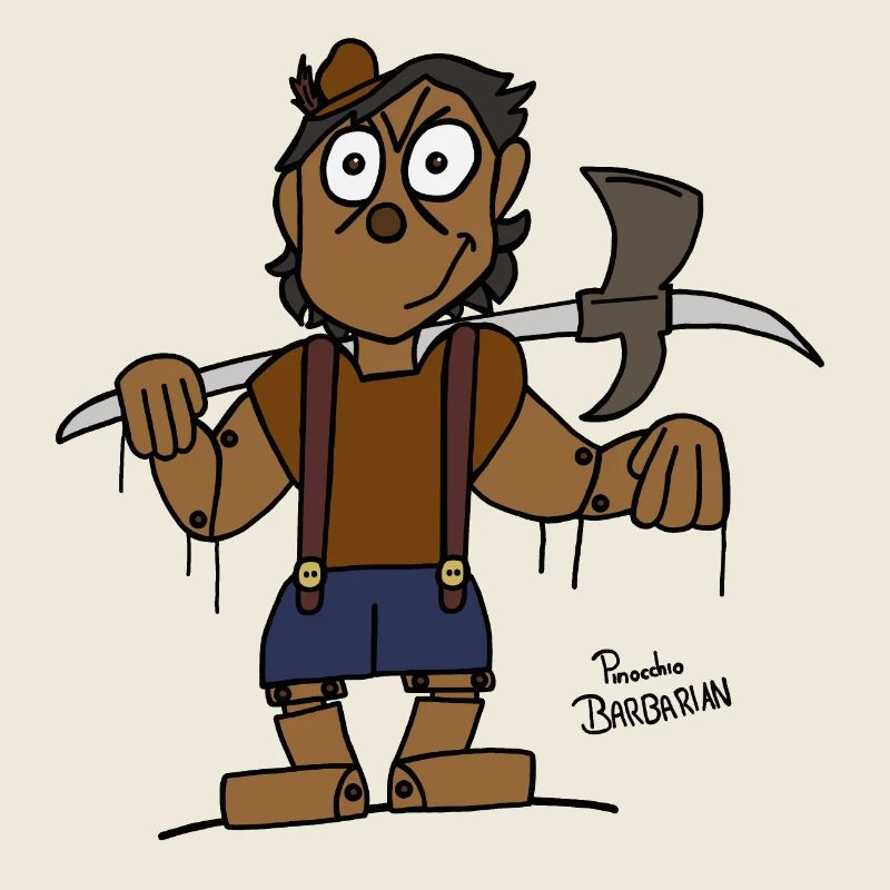 Marionnette en barbare (coloré)