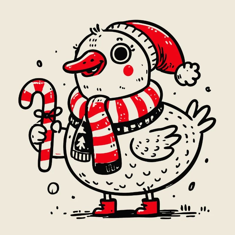 Oie de Noël dans le style des enfants