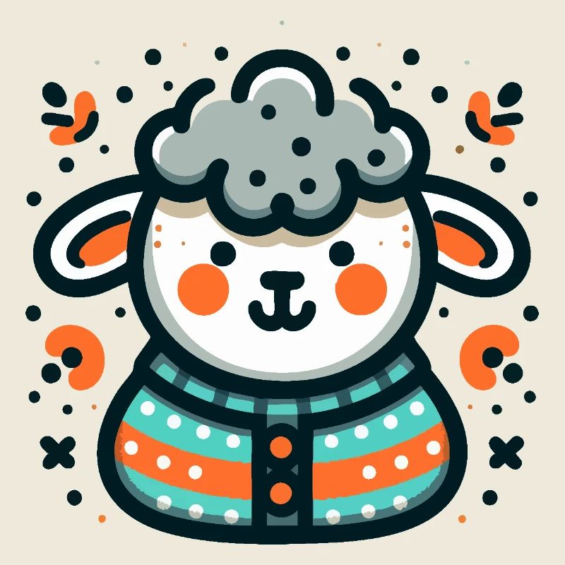 Süßes Schaf im Pullover