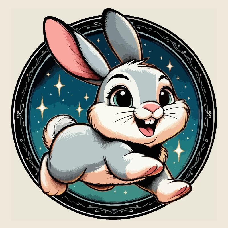 Lapin dans la nuit