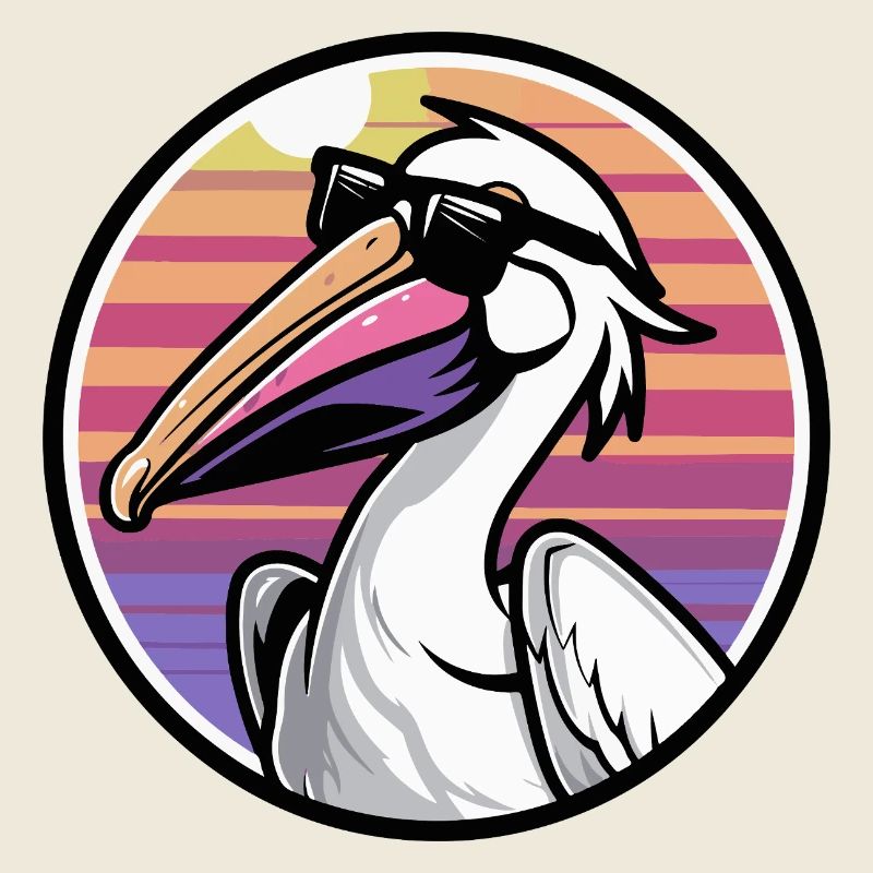 Pelican Bird Cool Comic