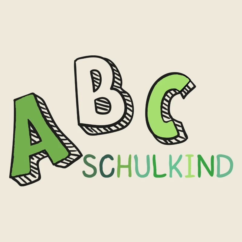 ABC Schoolchild green white