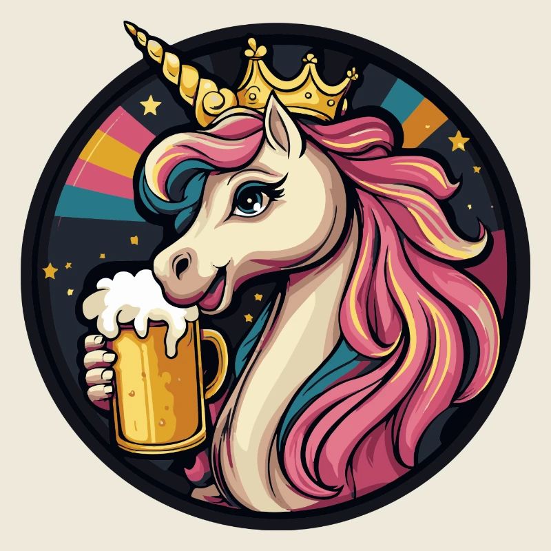 Bande dessinée de bière licorne