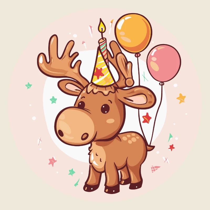 Elch Geburtstag Comic