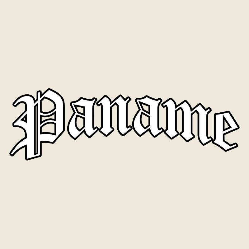 Paname-Logo: Gothic-Design mit urbanem Stil