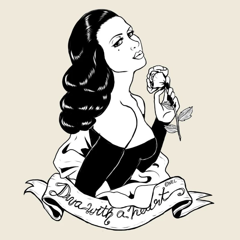 D. Avec un coeur (blanc / gris)